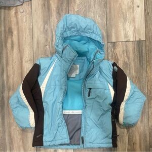 Blue and Brown Winter Jacket